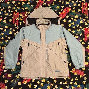 Mens VTG’ 90s LIQUID BLUE Hooded Weatherproof Insulated Jacket / Size Medium